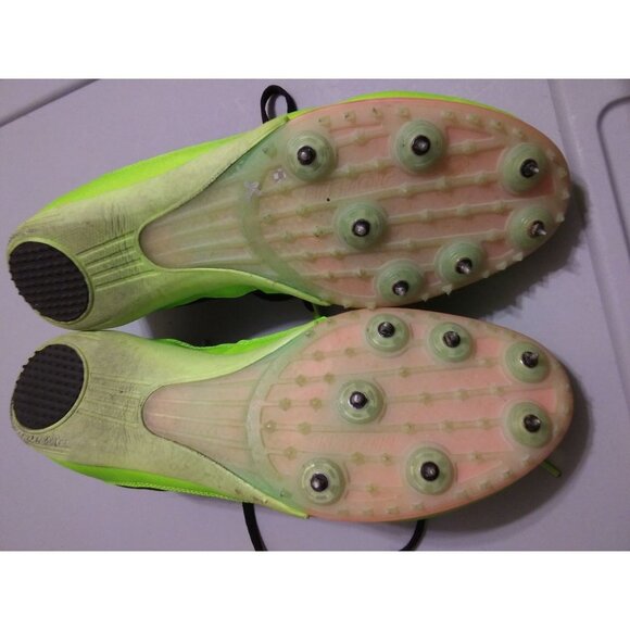 Nike 616312 rival MD women size 10 neon green racing metal spikes sneaker shoes - Picture 6 of 9
